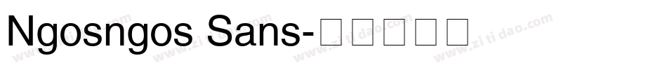 Ngosngos Sans字体转换